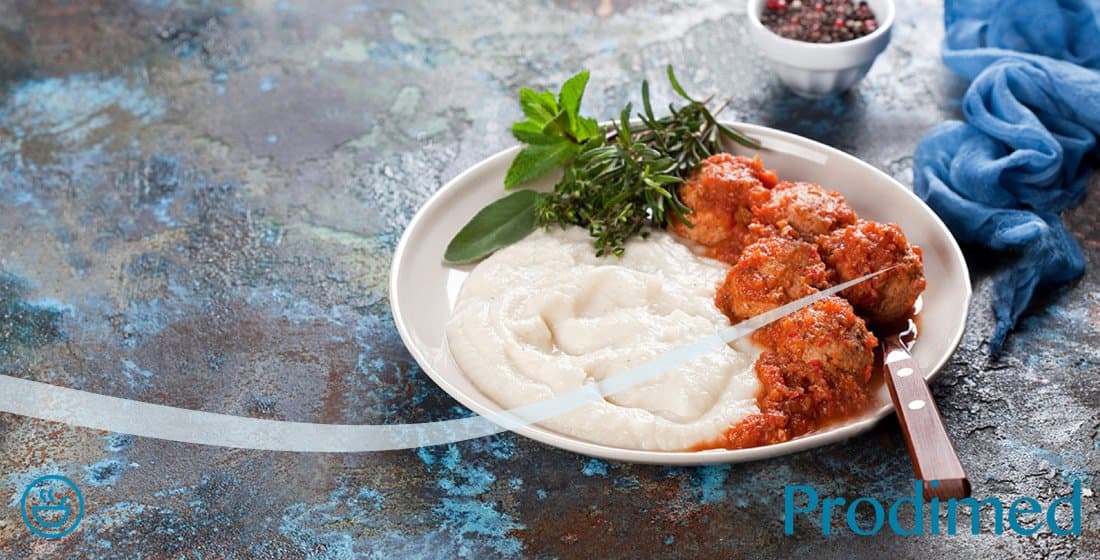 Karfiolpüré húsgombóccal