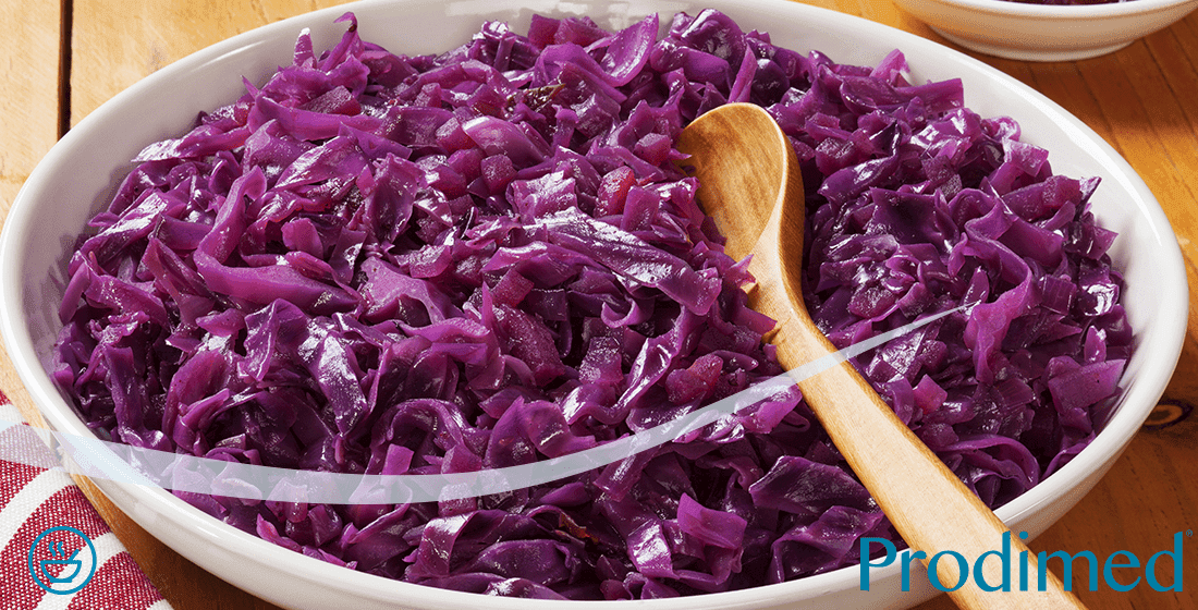 Párolt lila káposzta
